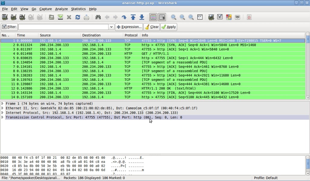 wireshark https vs http